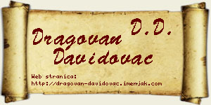 Dragovan Davidovac vizit kartica